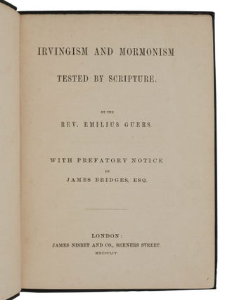 Irvingism and Mormonism Tested by Scripture
