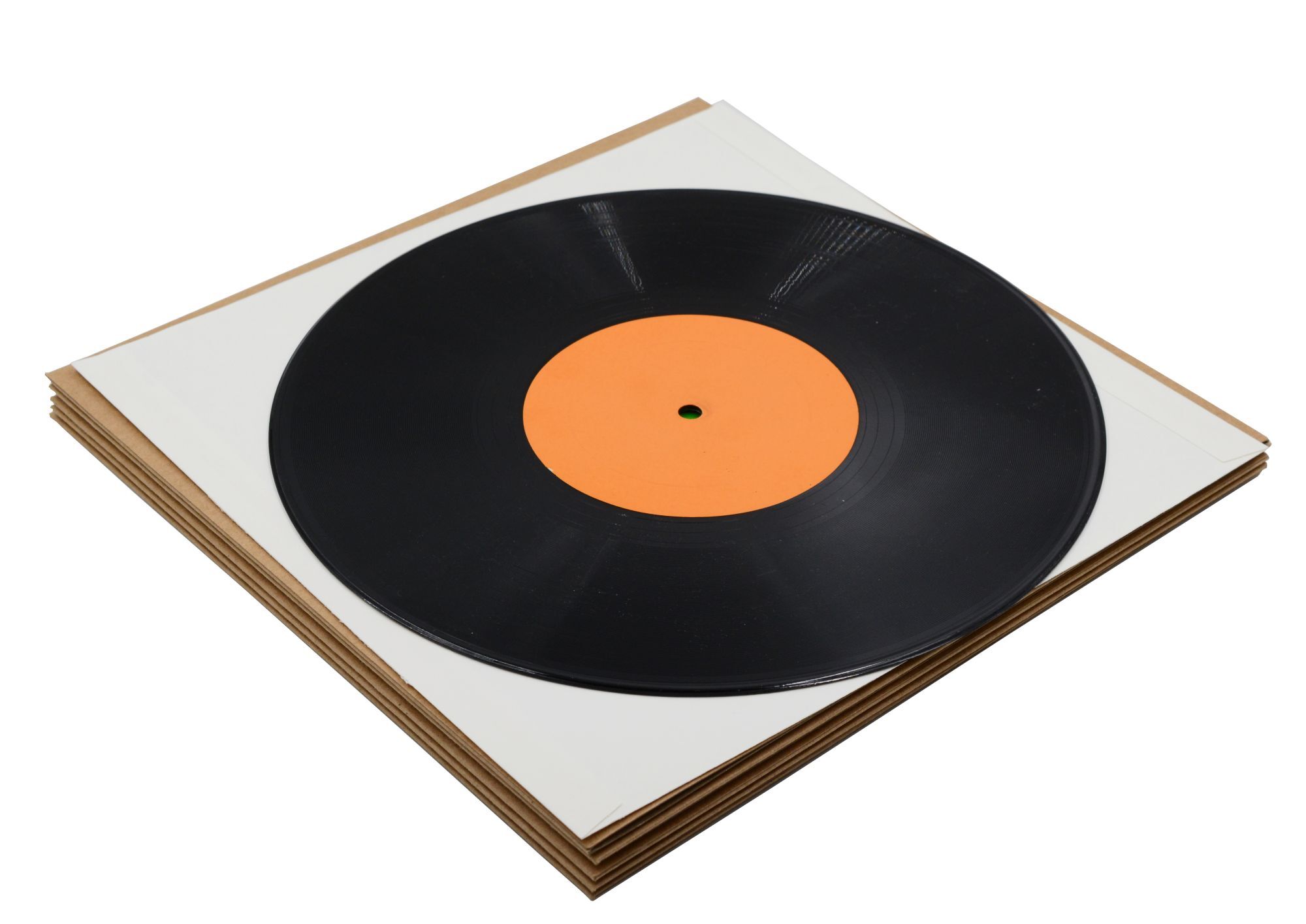 A suite of five 10-inch records with colored labels in place of
