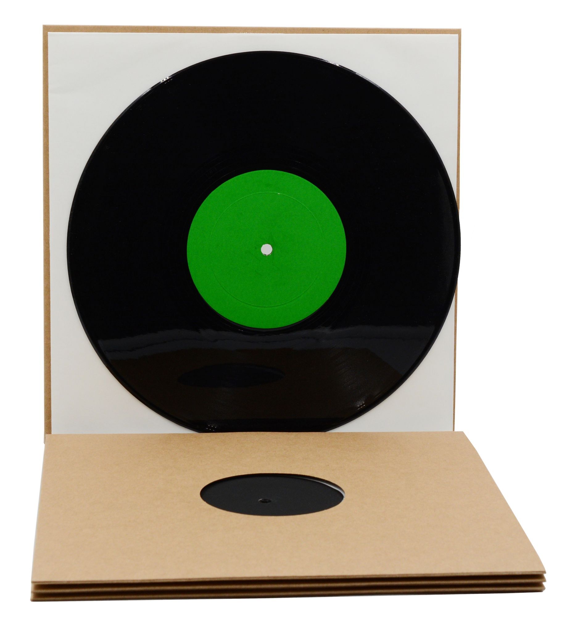 A suite of five 10-inch records with colored labels in place of