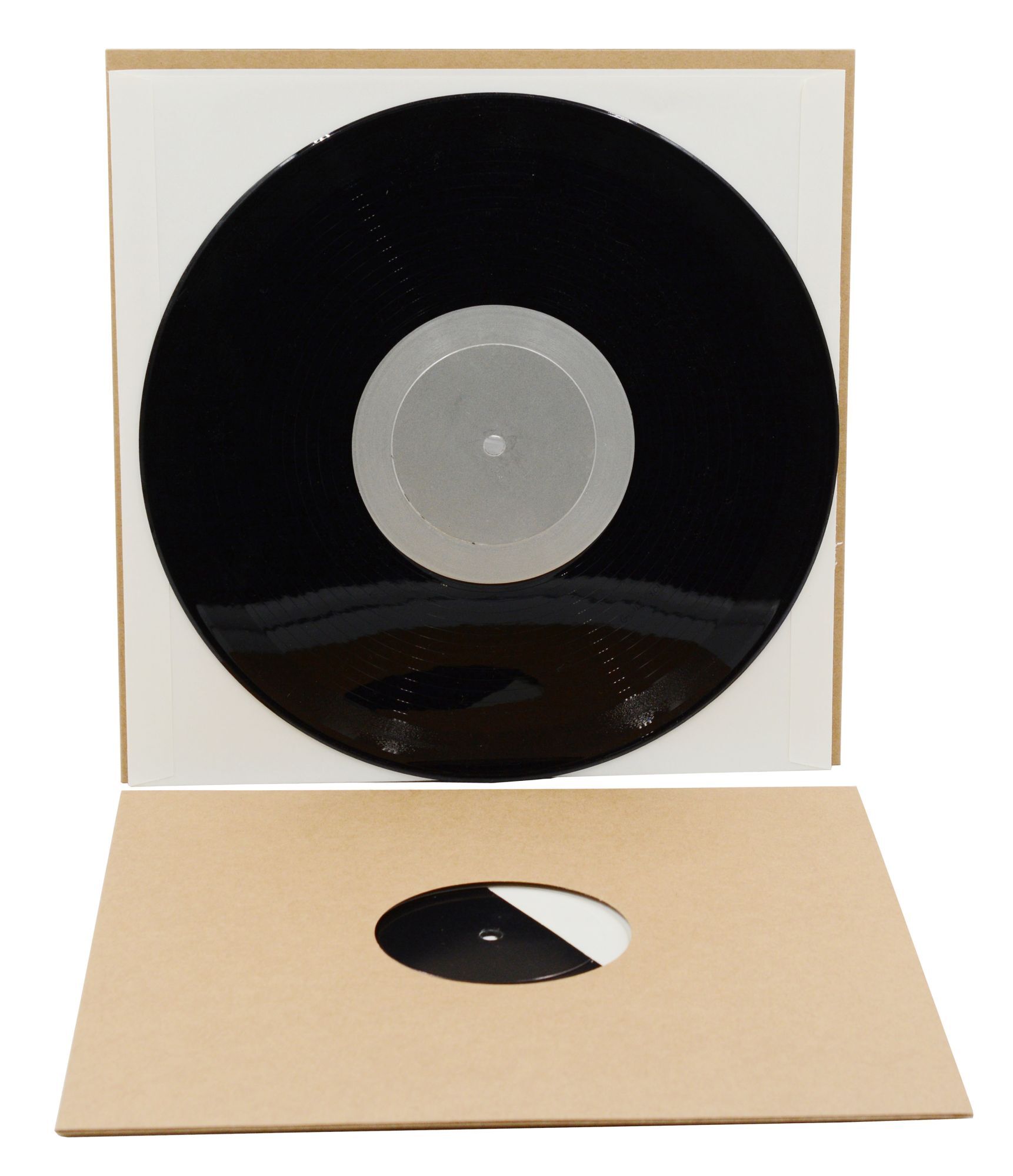 A suite of five 10-inch records with colored labels in place of