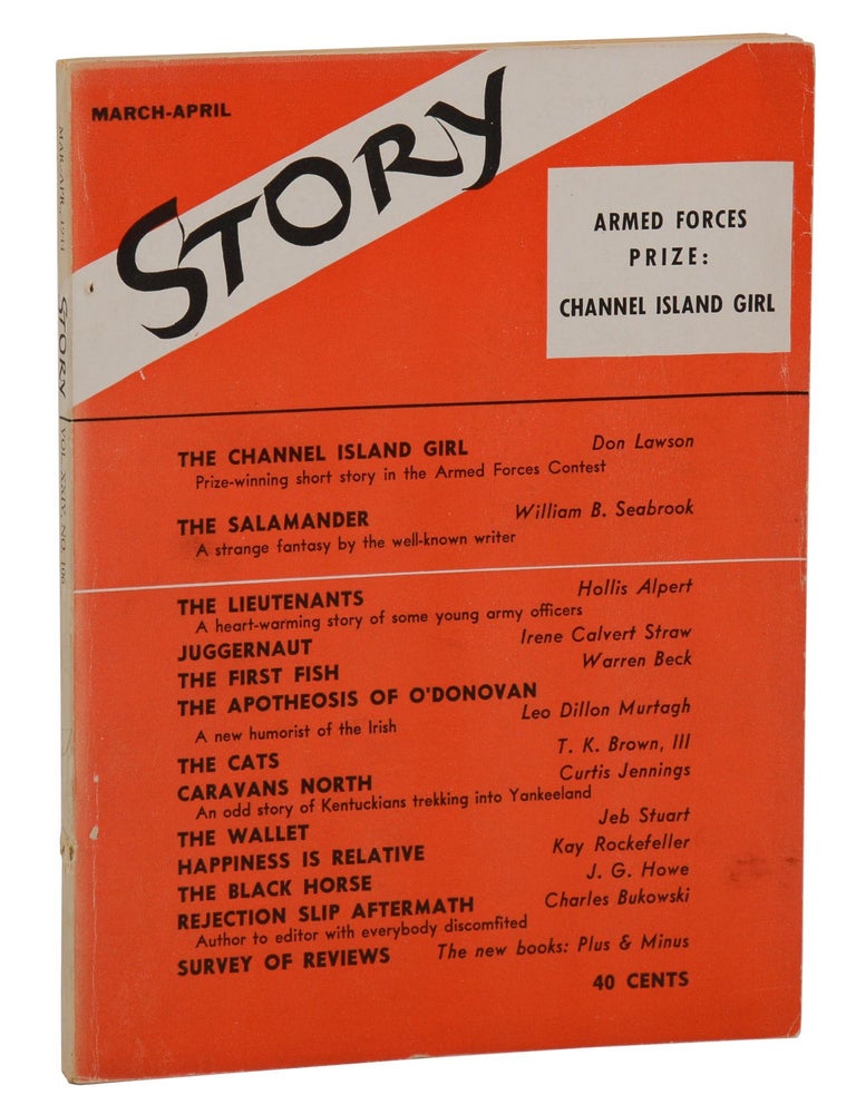 Item #140947608 "Aftermath of a Lengthy Rejection Slip" in Story Magazine March-April 1944. Charles Bukowski, Whit Burnett.