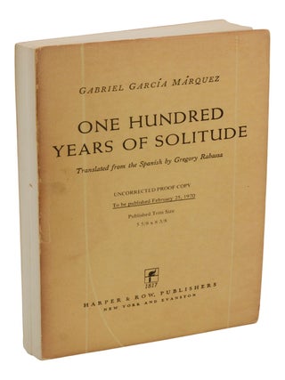 Item #140947670 One Hundred Years of Solitude. Gabriel Garcia Marquez