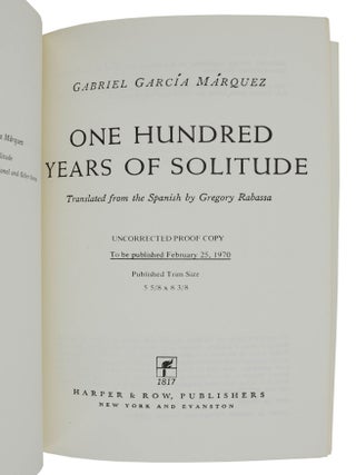 One Hundred Years of Solitude