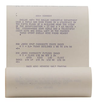 Associated Press, UPI, & Dow Jones Teletype Reports of the John F. Kennedy Assassination