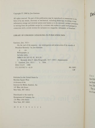 On the Trail of the Assassins: My Investigation and Prosecution of the Murder of President Kennedy