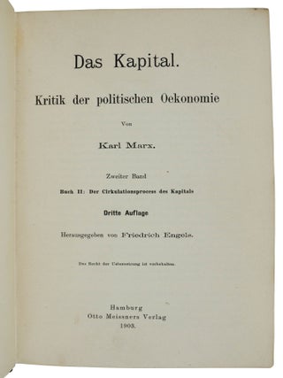 Das Kapital: Kritik der politischen Oekonomie (Capital: A Critique of Political Economy)