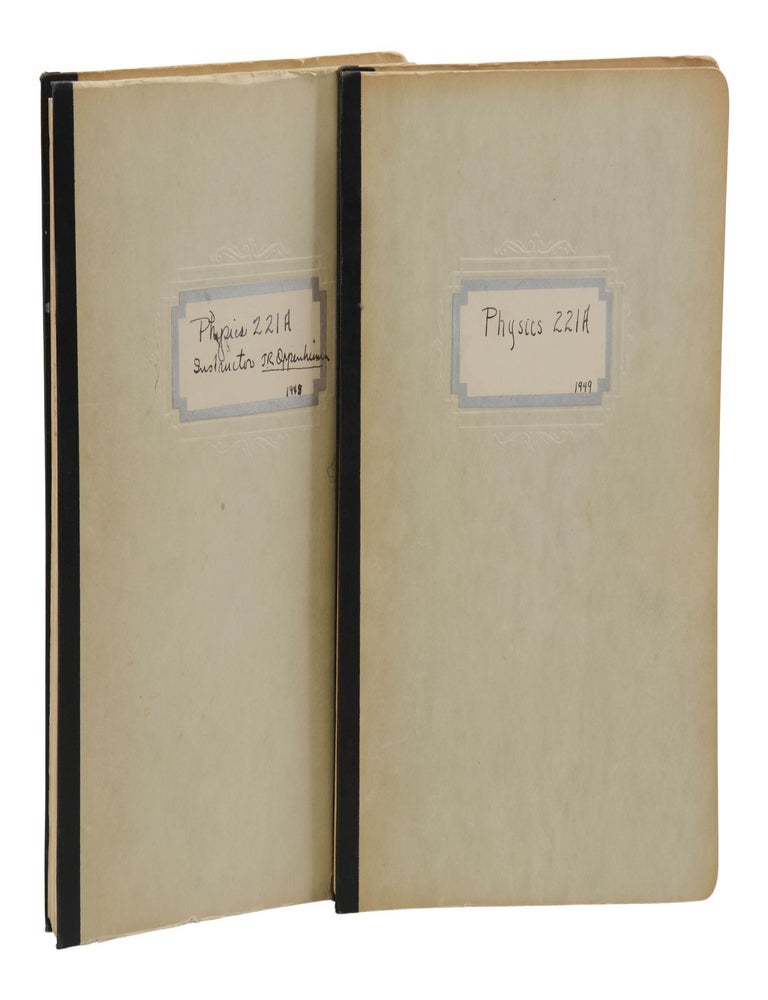 Item #140947855 Textbook and Notes from Oppenheimer's Physics 221 Class. Robert Oppenheimer, Mark Jakobson, B. Peters.