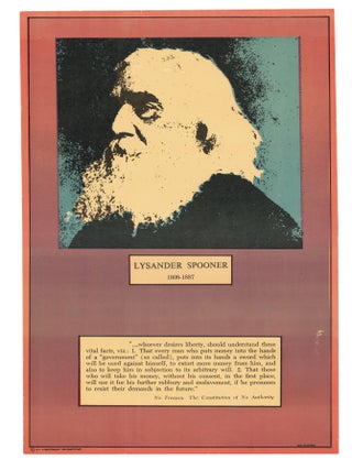 Item #140947896 Psychedelic poster of American individualist anarchist and abolitionist author...