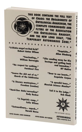 T.A.Z.: The Temporary Autonomous Zone, Ontological Anarchy, Poetic Terrorism