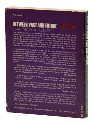 Between Past and Future: Eight Exercises in Political Thought