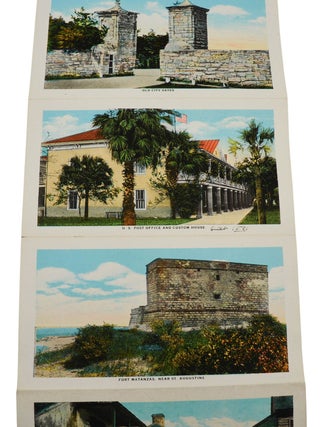 Souvenir folder of colorized photographs of St. Augustine, Florida sent by H. P. Lovecraft to Frank Belknap Long