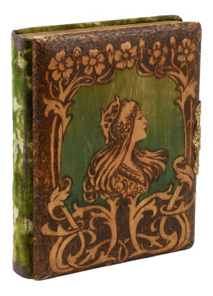 Late Victorian/ early Edwardian photo album with thirteen portraits of cross-eyed boys and men