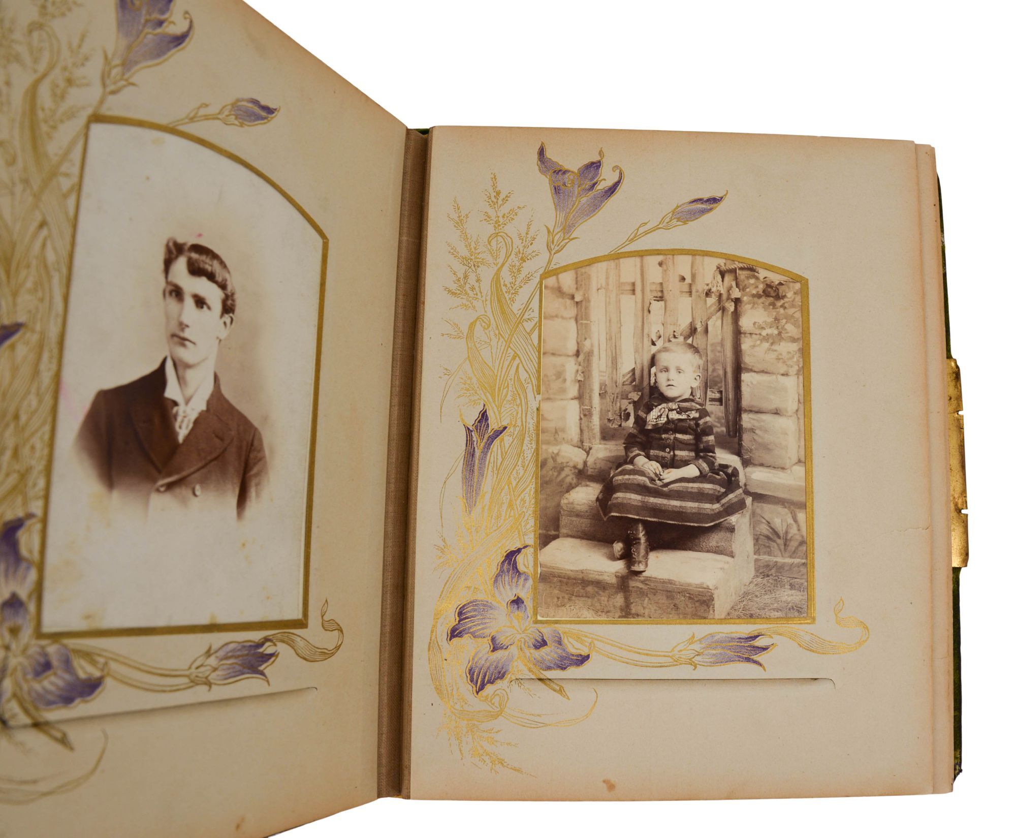 Late Victorian/ early Edwardian photo album with thirteen