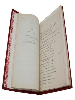 Bound collection of annotated typewritten notes for yoga instruction by Blanche DeVries