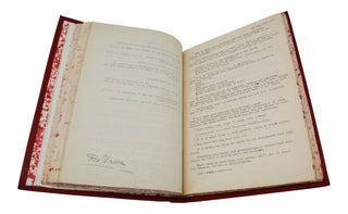 Bound collection of annotated typewritten notes for yoga instruction by Blanche DeVries