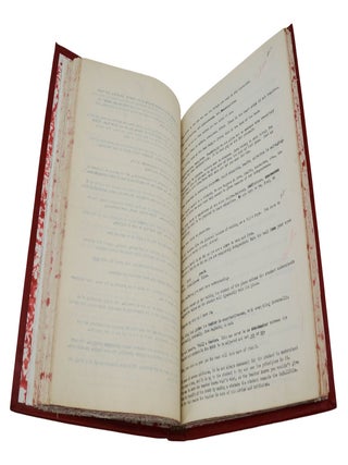 Bound collection of annotated typewritten notes for yoga instruction by Blanche DeVries