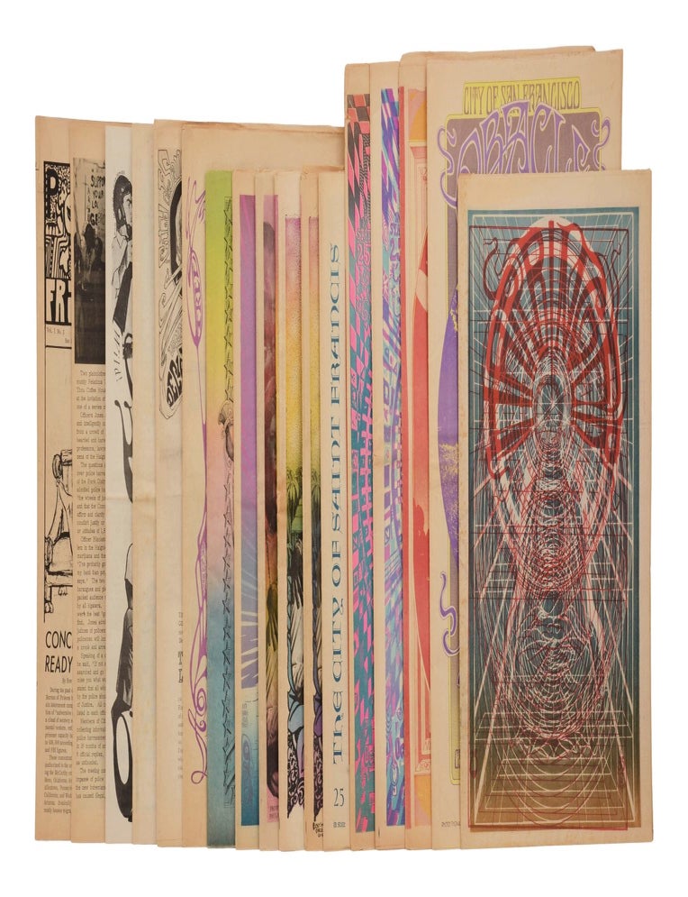 Item #140948083 The San Francisco Oracle (Complete Run). Allen Cohen, Michael Bowen, Allen Ginsberg, Ken Kesey, Timothy Leary, Alan Watts, Rick Griffin, Lenore Kandel, John Sinclair, Bob Kaufman, Philip Lamantia, Michael McClure, Michael Hollingshead, Art.