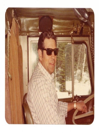 Original photograph album devoted to big rigs and truckers in the late 1970s