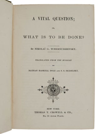 A Vital Question: or, What is to Be Done?