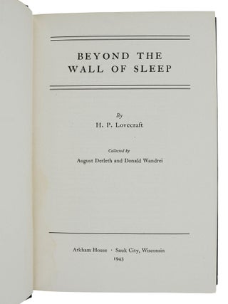 Beyond the Wall of Sleep