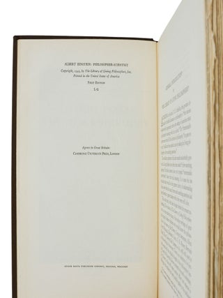 Albert Einstein: Philosopher-Scientist. The Library of Living Philosophers Volume VII