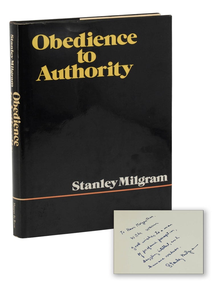 Item #140948523 Obedience to Authority: An Experimental View. Stanley Milgram.