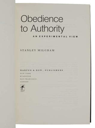 Obedience to Authority: An Experimental View