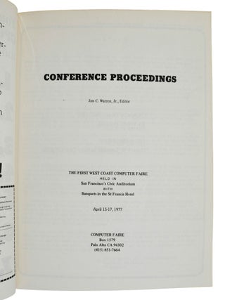 Set of Conference Proceedings of the West Coast Computer Faire: Conference Proceedings of the First West Coast Computer Faire; Conference Proceedings of the Second West Coast Computer Faire; The Best of the Computer Faires Volumes III-VII