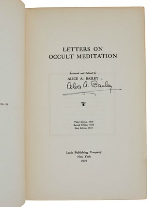 Letters on Occult Meditation