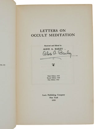 Letters on Occult Meditation
