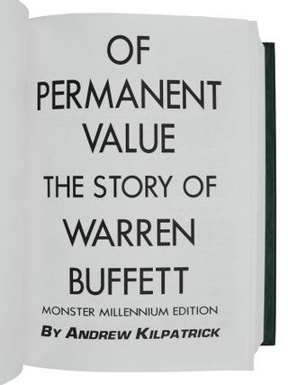 Of Permanent Value: The Story of Warren Buffett