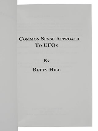 A Common Sense Approach to UFOs