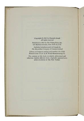 Eichmann in Jerusalem: A Report on the Banality of Evil