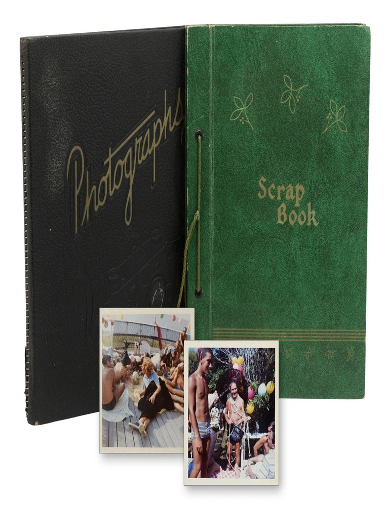 Item #140948747 [LGBTQ] Two Collage Photo Albums of a 1960s Fire Island House Party with Drag Queens. Aggie.