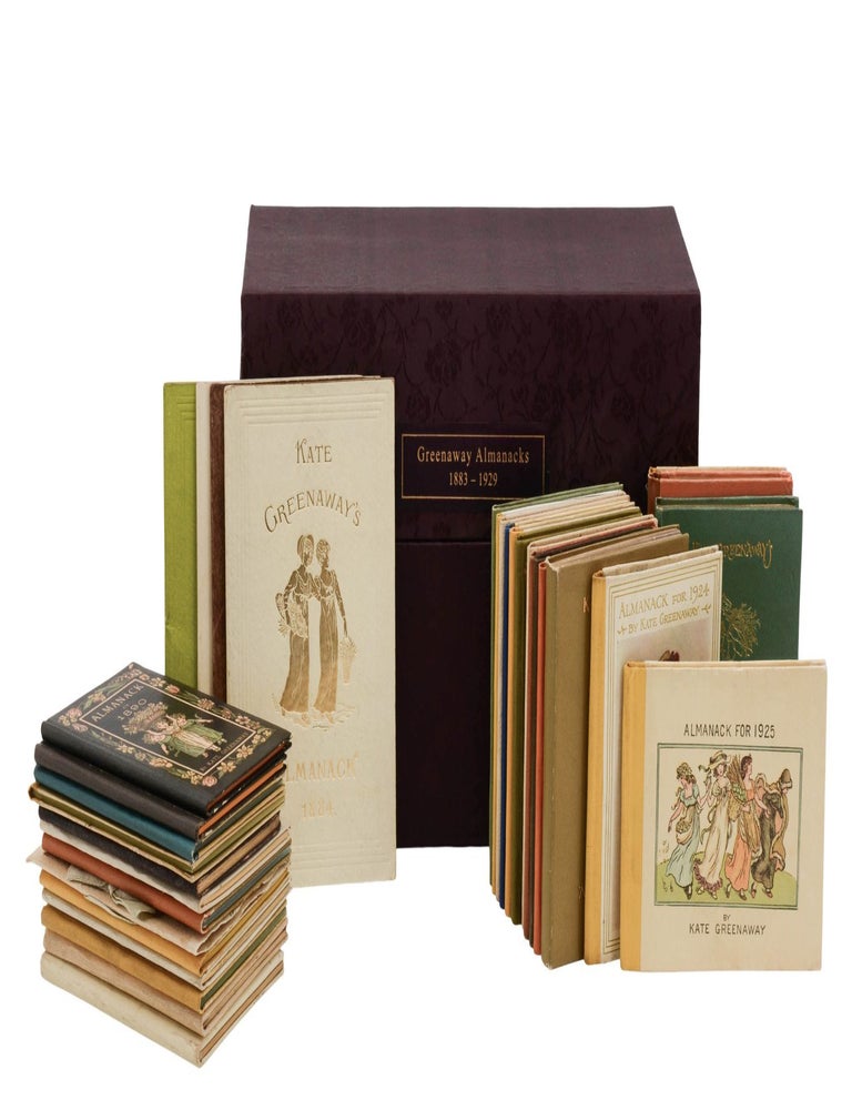 Item #140948756 Complete run of 34 Kate Greenaway almanacs. Kate Greenaway.