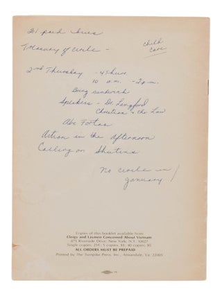 Speeches by the Rev. Dr. Martin Luther King, Jr. About the War in Vietnam