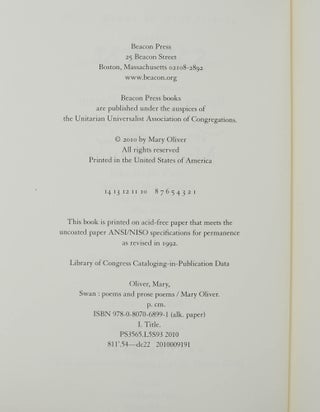 Swan: Poems and Prose Poems