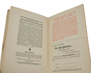 The Anti-Philistine: A Monthly Magazine & Review of Belles-Lettres: Also a Periodical of Protest. (Complete run)