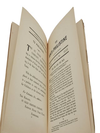 The Anti-Philistine: A Monthly Magazine & Review of Belles-Lettres: Also a Periodical of Protest. (Complete run)