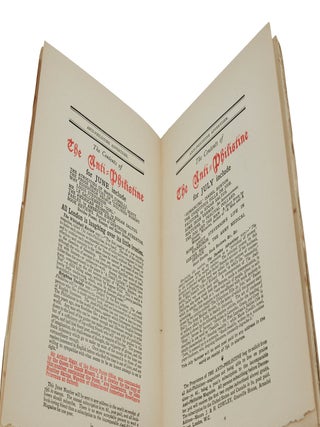 The Anti-Philistine: A Monthly Magazine & Review of Belles-Lettres: Also a Periodical of Protest. (Complete run)