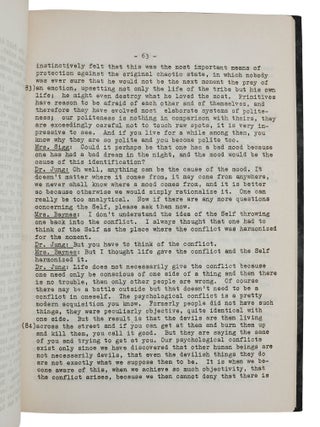Archive of Carl Jung Lecture Notes including Dream Analysis, Interpretation of Visions, Modern Psychology, The Process of Individuation, Dream Symbols.