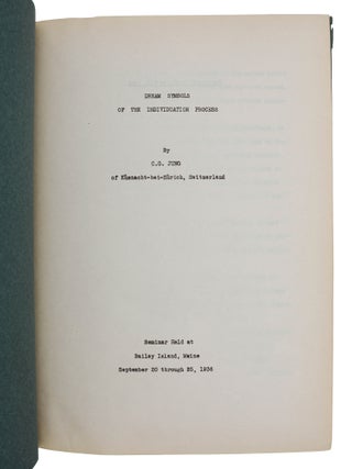 Archive of Carl Jung Lecture Notes including Dream Analysis, Interpretation of Visions, Modern Psychology, The Process of Individuation, Dream Symbols.