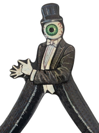 Four hand-painted wooden boomerangs of the avant-garde band The Residents