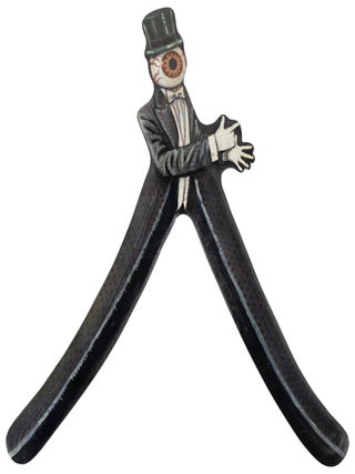 Four hand-painted wooden boomerangs of the avant-garde band The Residents