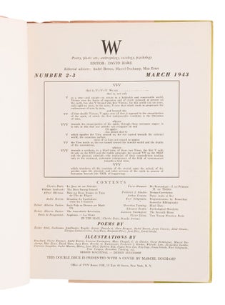 VVV: Poetry, Plastic Arts, Anthropology, Sociology, Psychology (Complete run)