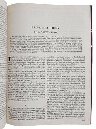 "As We May Think" in The Atlantic, July 1945