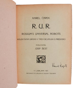 R.U.R. Rossum's Universal Robots: Kolektivna Drama V Treh Dejanjih Predigro