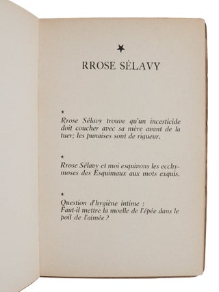 Rrose Selavy