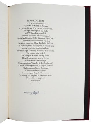 Frankenstein; Or, The Modern Prometheus