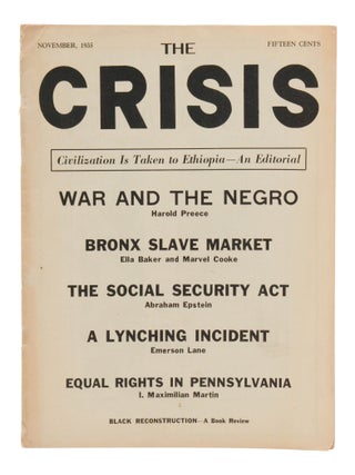 Item #140949110 The Crisis: A Record of the Darker Races November 1935. Volume 42, No. 11. Whole...